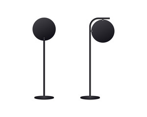 Blank signage stand mockup. Mockup vector isolated. Template design. Realistic vector illustration.