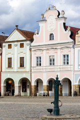 Fototapeta na wymiar square in Telc, Czech Republic