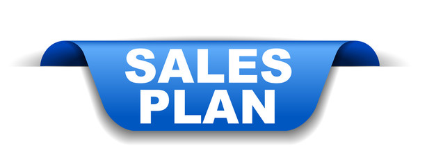 blue vector banner sales plan