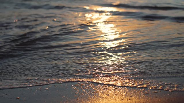 Best beautiful sunset or sunrise on paradise sand beach on the island in slow motion 