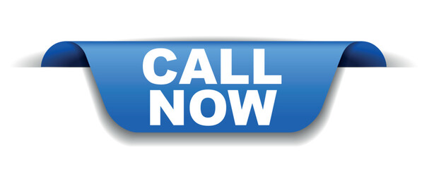 blue vector banner call now
