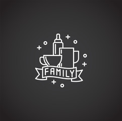 Family related icon on background for graphic and web design. Creative illustration concept symbol for web or mobile app