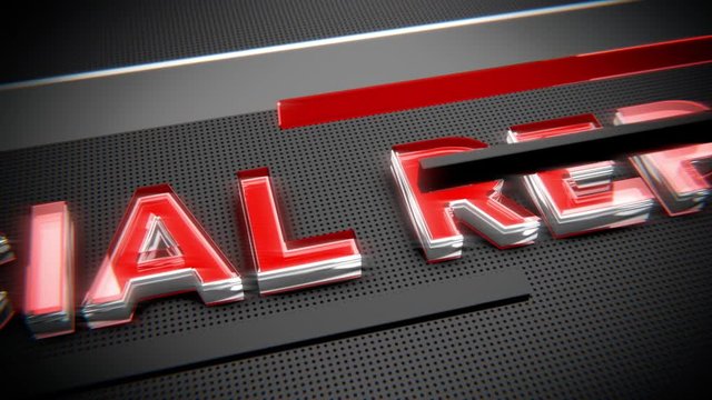 Special report text title animation