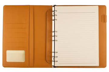 open notebook agenda on white