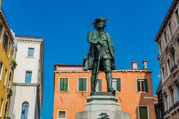 Obraz premium Monument to Carlo Goldoni in Venice, Italy