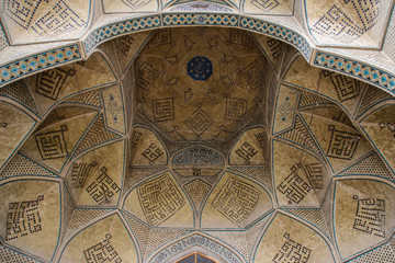  the main attraction of the city, the heritage of Persia Jameh Mosque of Yazd. Elements of rich detailed decor.Decor, architecture and geometric patterns
