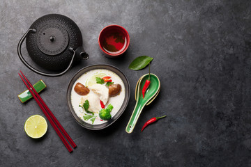 Tom Kha traditional Thai soup