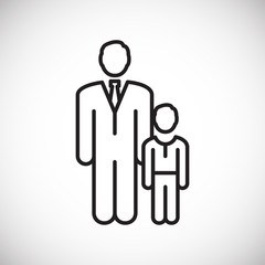 Family related icon on background for graphic and web design. Creative illustration concept symbol for web or mobile app