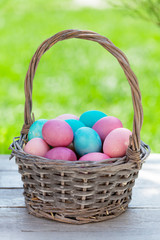 Easter eggs basket