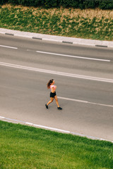 Obraz premium Woman Training On Street