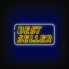 Obraz premium Best Seller Neon Signs Style Text Vector