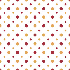 Abstract geometric circle seamless pattern vector background. A decorative illustration with red, and yellow colors on isolated white layer. For fabric, cloth, etc. Printable Eps 10 file format,