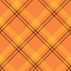 Fototapeta na wymiar Seamless pattern in creative bright orange, black and yellow colors for plaid, fabric, textile, clothes, tablecloth and other things. Vector image. 2