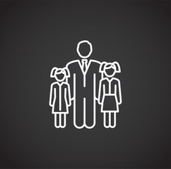 Family related icon on background for graphic and web design. Creative illustration concept symbol for web or mobile app