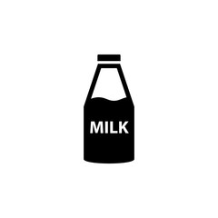 Fototapeta na wymiar Bottle of milk silhouette icon. Clipart image isolated on white background