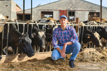 Portrait of a man on livestock ranches.