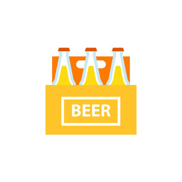 Beer 6 pack icon. Clipart image isolated on white background