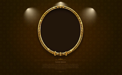 frame border floral flower picture gold thai art