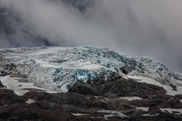snow covered mountains