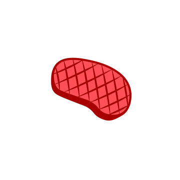 Grill meat icon. Clipart image isolated on white background