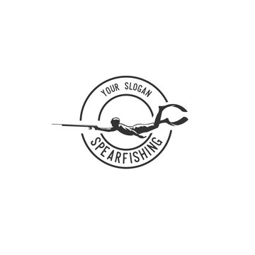 spearfishing silhouette logo