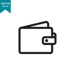 best wallet icon vector logo template 