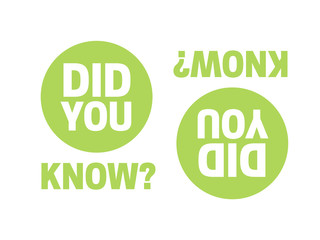 did you know words. Did You Know vector sign