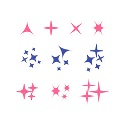 Obraz premium Bright firework, decoration twinkle, shiny flash. Sparkle lights vector