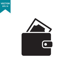 best wallet icon vector logo template 