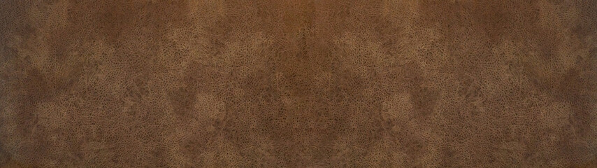 old brown rustic leather - background banner panorama long	 - obrazy, fototapety, plakaty