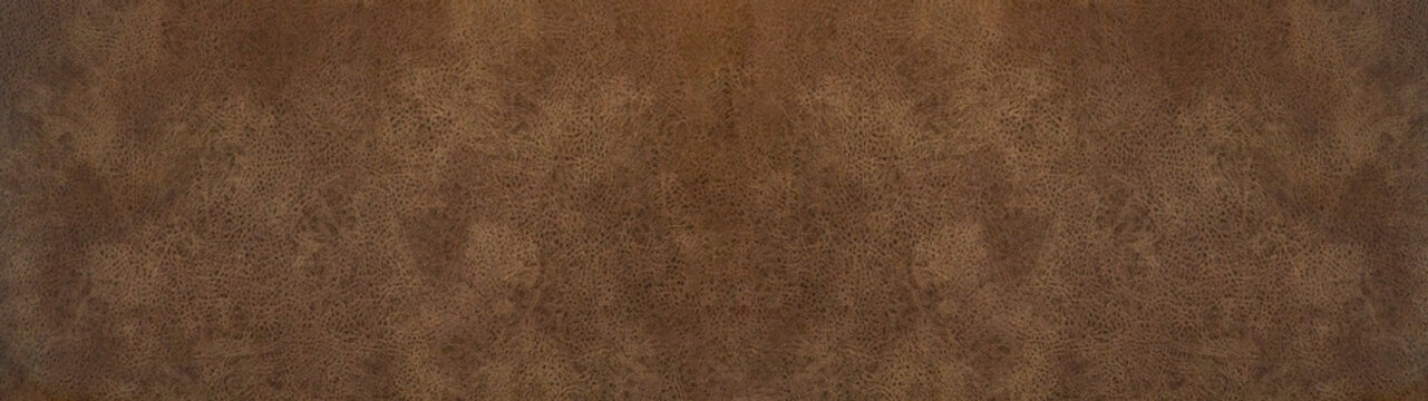 Old Brown Rustic Leather - Background Banner Panorama Long	