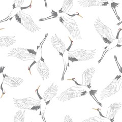 crane, pattern, vector, illustration