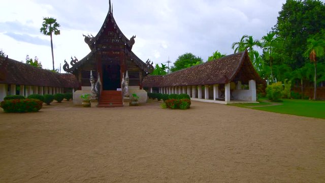 4K video of landscape in Ton Kwen Temple, Thailand.