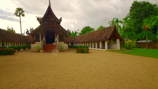 4K video of landscape in Ton Kwen Temple, Thailand.