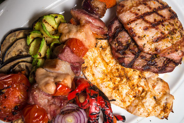 food on plate at restaurant