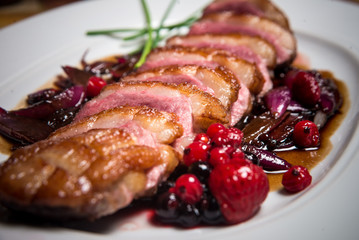 food on plate at restaurant