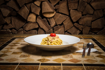 food on plate at restaurant