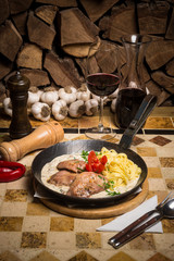 food on plate at restaurant