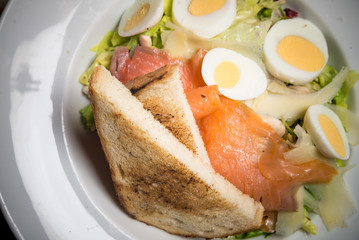 food on plate at restaurant