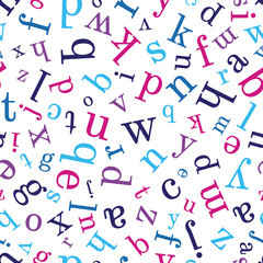 Alphabet vector seamless background