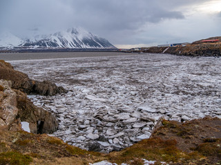 Beautiful landscapes of Iceland, church beaches, adventure tourism, wild Europe