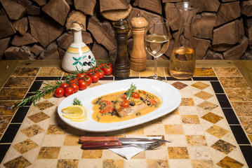 food on plate at restaurant