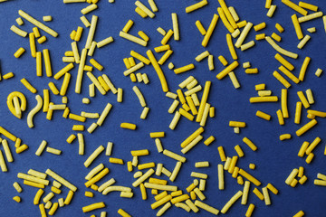 Sugar sprinkle dots, decoration for cake and bakery, a lot of sprinkles as a background. Easter holiday. Birthday celebration.
