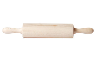 Kitchen   Roller pin isolated on white background