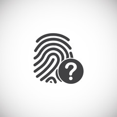 Finger Print security related icon on background for graphic and web design. Creative illustration concept symbol for web or mobile app