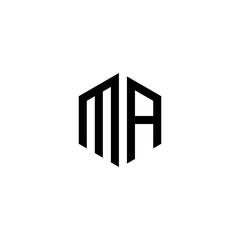 ma letter vector logo abstract
