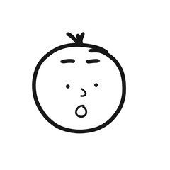 Face of emotion. Graphic drawing