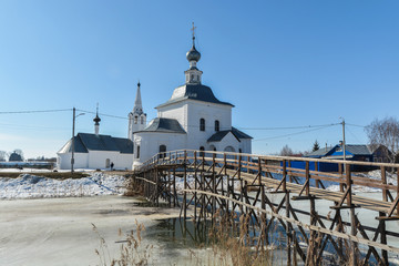 Fototapeta na wymiar Russian Orthodox temple.