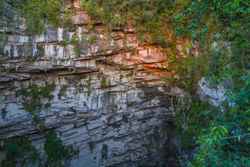 Basement of Las Golondrinas (Hirundo rustica) is a natural abyss located in the town of Aquism&oacute;n belonging to the Mexican state of San Luis Potos&iacute;