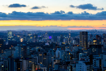 São Paulo Brazil Cityscape Sunset